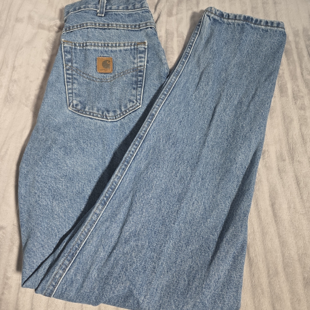 Carhartt B17 STW Mens 34x34 Relaxed Fit Straight Leg Work Jeans USA. 520‎